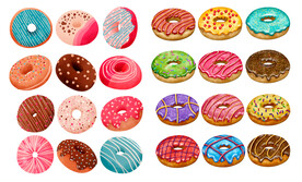 各种各样甜甜圈