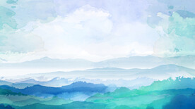 水墨山水彩色背景