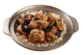 鸡块茄子饭盖浇饭 