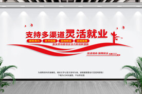 多渠道灵活就业文化墙