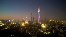 广州塔珠江新城夜幕