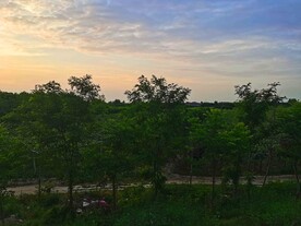 日暮下的乡村美景