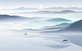 装饰画 花鸟画 新中式 山水 