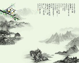 装饰画 花鸟画 新中式 山水 