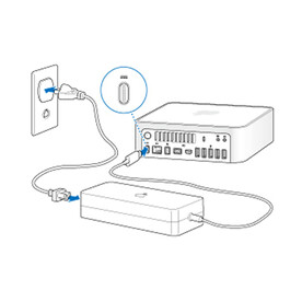 苹果mac mini主机矢量图