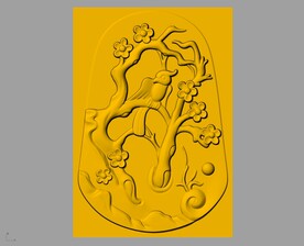 CAD浮雕装饰画立体模型 