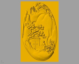 CAD浮雕装饰画立体模型