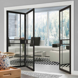 折叠门 黑色 隔条