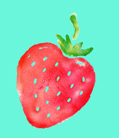 卡通手绘草莓PNG素材