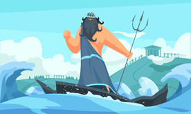 海王手绘插画