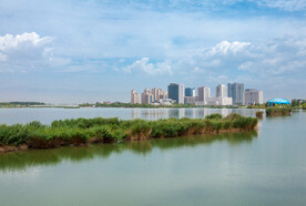 阅海湾水上公园 公园湖景