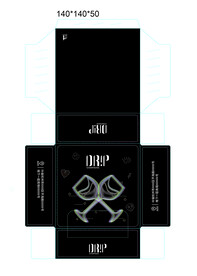 DRIP酒吧盒抽包装展开图