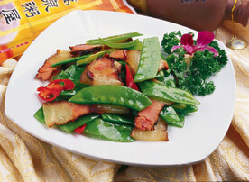 荷兰豆炒腊肉