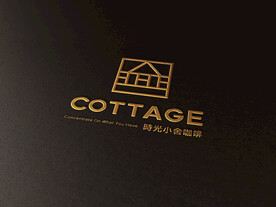 logo样机金色皮革效果图