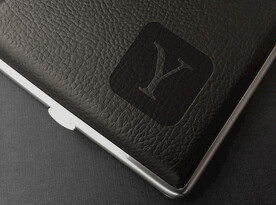 皮革效果图logo样机黑色