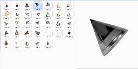 3d几何锥形三维素材图片