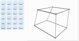 3d几何镂空梯形三维素材图片