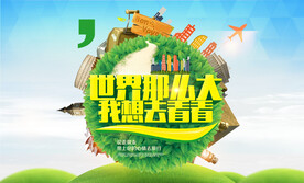 环球旅游海报