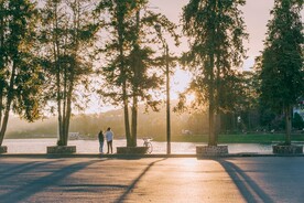 公园的夕阳