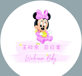 粉色米妮迎宾