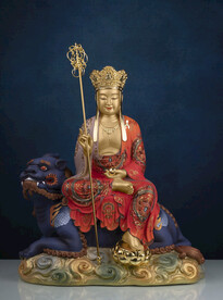 纯铜贴金 地藏王菩萨 佛像