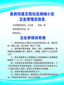 卫生管理员职责