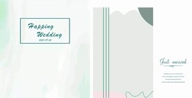 绿色小清新婚礼背景
