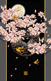 花开富贵花鸟装饰画