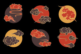 中国风 云纹 花纹  