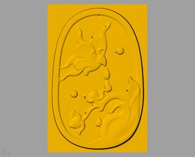 CAD浮雕装饰画3D模型