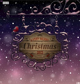 矢量夜晚的圣诞招牌