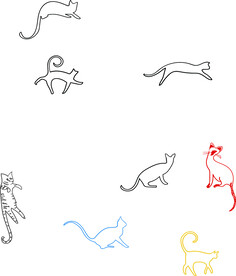 猫咪线条图