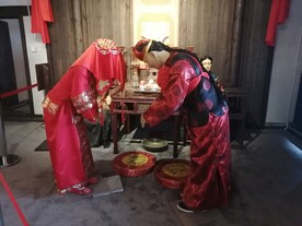 秋瑾故居 结婚 喜庆 蜡像 