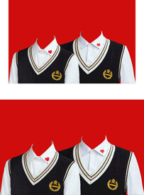 结婚登记证照带服装双规格模板