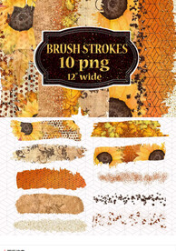 秋季元素艺术笔刷效果图案合集