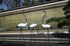 抽象纤细仙鹤雕塑BY泉州江之南