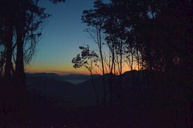 日出 夕阳  山顶 剪影 摄影
