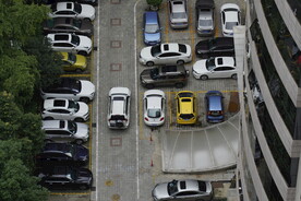 停车场鸟瞰素材