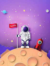 儿童房太空宇宙宇航员