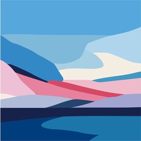 扁平油画风格插画