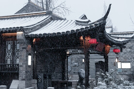宫廷建筑雪景