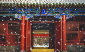 宫廷建筑雪景