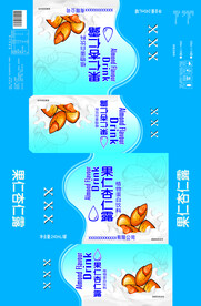 杏仁露包装平面图