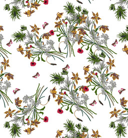 大牌花 手绘花 数码印花