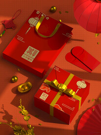 红色礼品样机