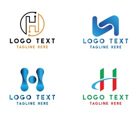 字母标 logo 标志h 