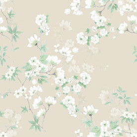 数码印花手绘画抽象花卉水彩花 