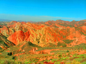 甘肃丹霞地貌     