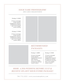 婚纱摄影写真价格单价目单