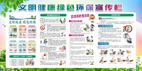 文明健康绿色环保宣传栏